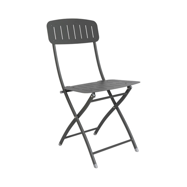 CONTINI Gartentisch 110x70cm mit 4 Stühlen Metall anthrazit