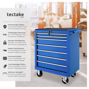 Werkzeugwagen mit 7 Schubladen, blau