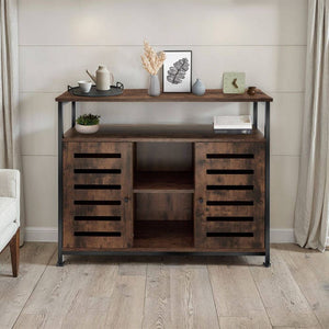 Sideboard Warrington 100x37x82cm Industrial dunkelbraun