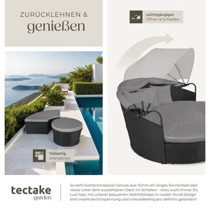 Rattan Sonneninsel Santorin schwarz