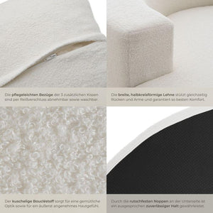 Relaxsessel Love Boneless Premiumschaumstoff Bouclé creme