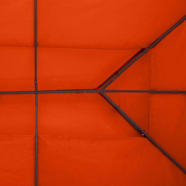 Ersatzdach Pavillondach für Metallpavillon Polyester 3x4m Rostrot