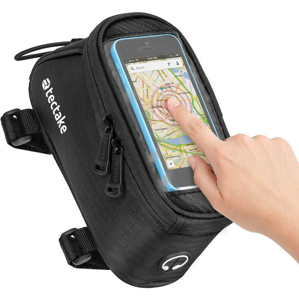 Set Fahrradtasche Georg und Fahrradrahmentasche schwarz 20,5 x 10 x 10,5 cm