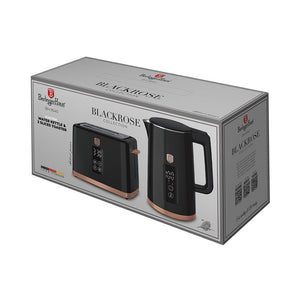Berlinger Haus Wasserkocher & Toaster mit Digitalanzeige Black Rose Collection