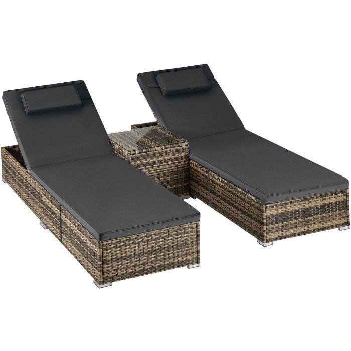 Rattan-Doppelliege Carbonera natur