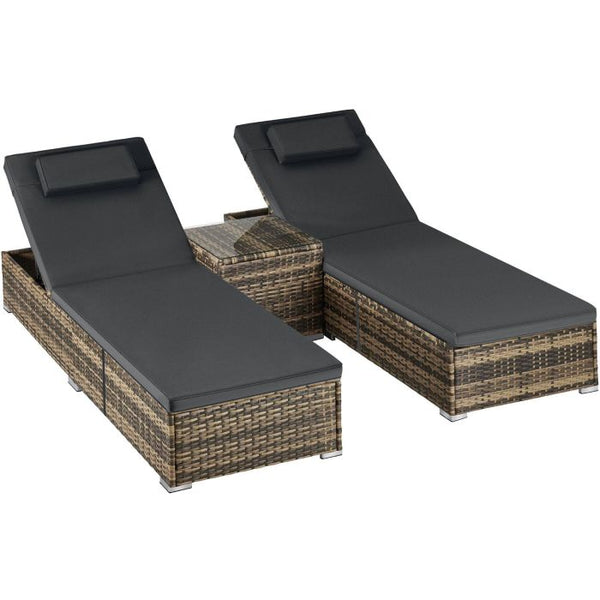 Rattan-Doppelliege Carbonera natur