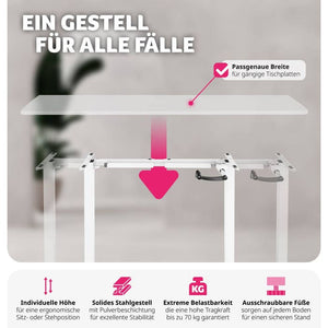 Tischgestell Idun weiss