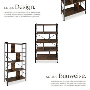 Regal Charleston Industrial Holz dunkel, rustikal