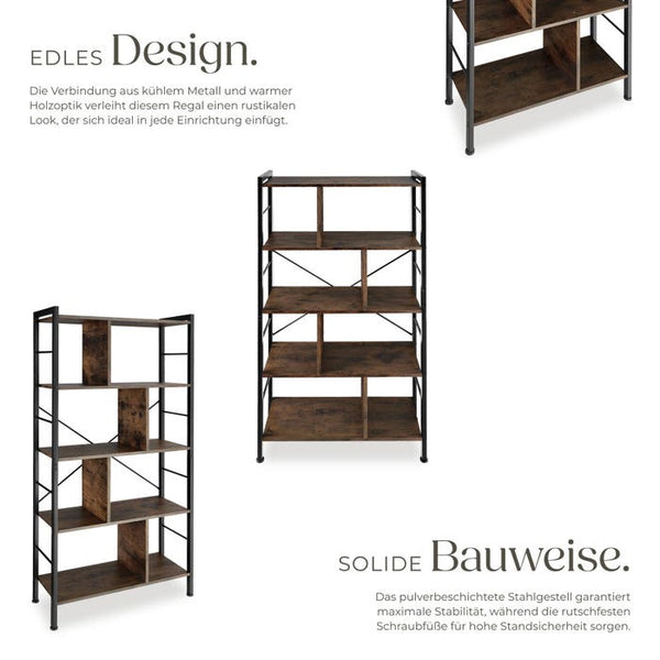 Regal Charleston Industrial Holz dunkel, rustikal