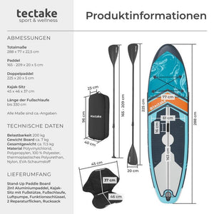 Stand-Up Paddle Board Zenon türkis/orange