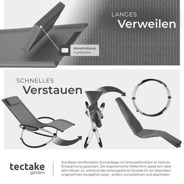 Sonnenliege Paulina grau