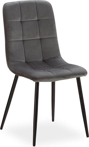 Esstisch mit 2 Stühlen Set 80x80 cm Natur Grau
