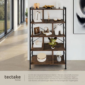 Regal Charleston Industrial Holz dunkel, rustikal