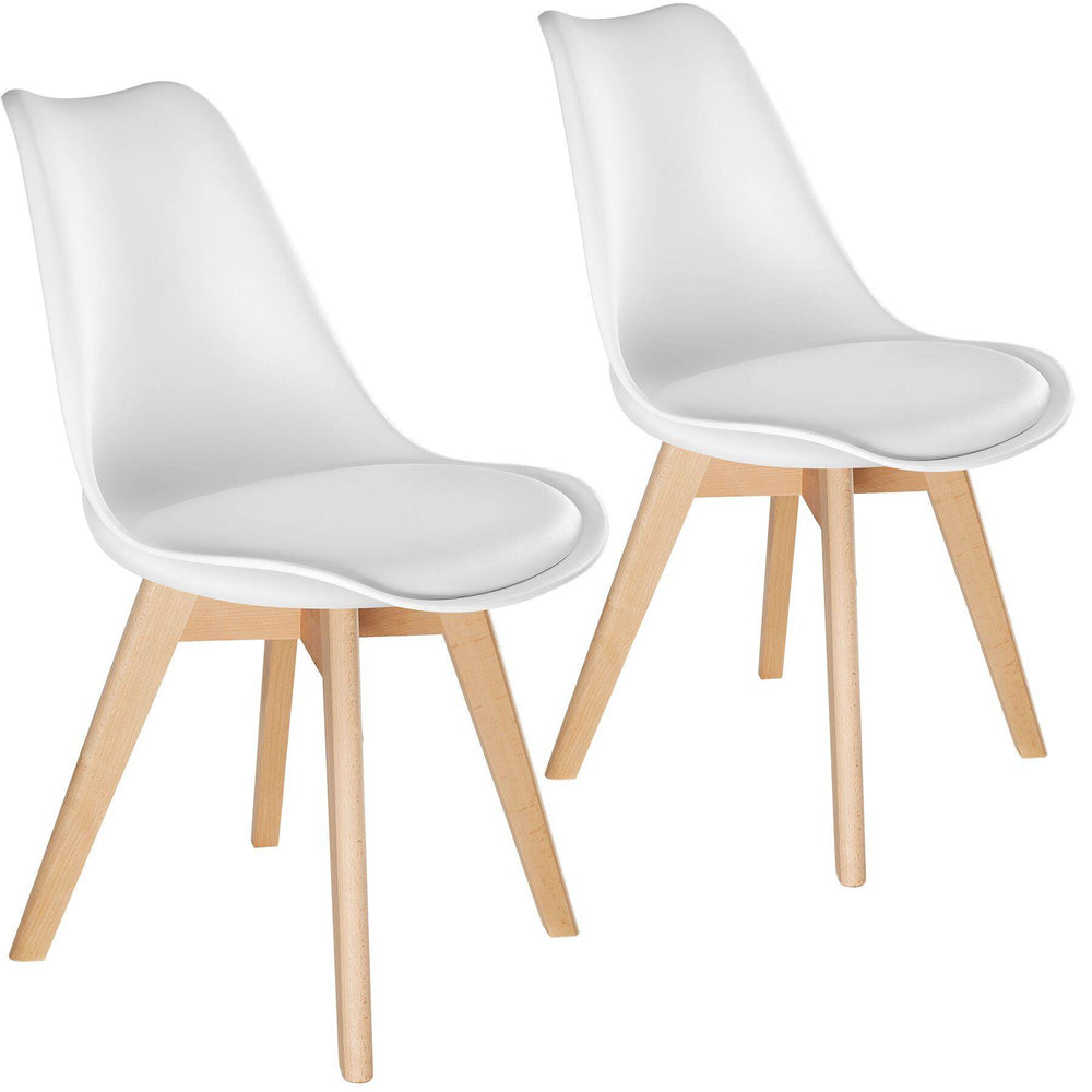 Ensemble de chaises de salle à manger Frederikke, blanc, lot de 2 