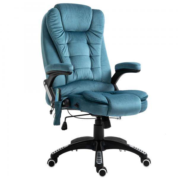 Massagesessel Chefsessel Gamingstuhl Drehstuhl Massagebürostuhl Blau