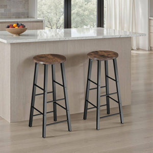 2 Barhocker Keynes Industrial dunkelbraun