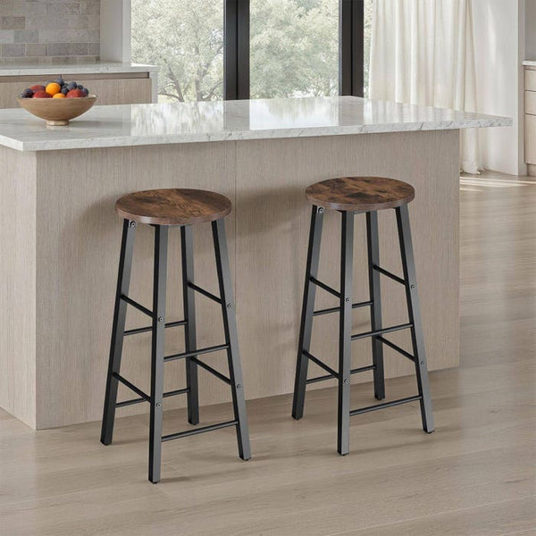 2 Barhocker Keynes Industrial dunkelbraun