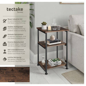 Beistelltisch Memphis 34x30x59cm Industrial dunkelbraun