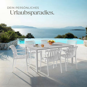 Gartenstühle Alcudia creme 4er Set