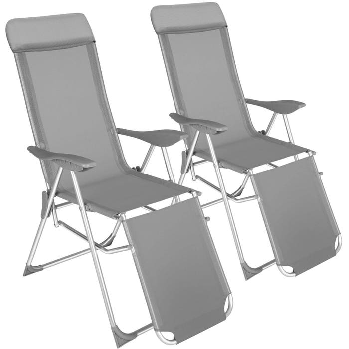 2er Set Aluminium Gartenstuhl Jana grau