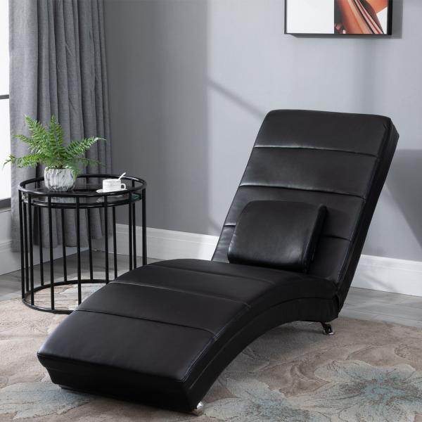 Liegesessel Fernsehsessel mit Zero-G Lounge Kunstleder Massage MDF Metall Schwarz
