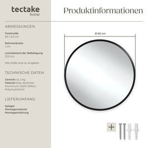 Runder Wandspiegel Fiona 60 cm