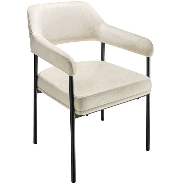 Armlehnstuhl Doé Samtoptik off-white 4er Set