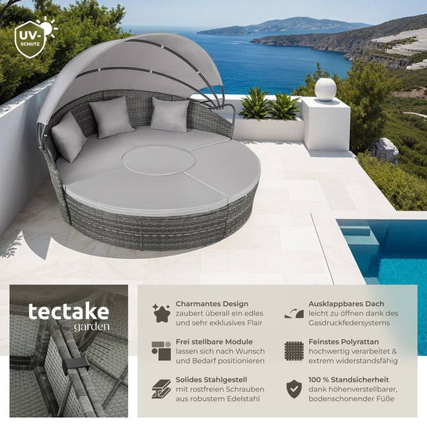Rattan Sonneninsel Santorin grau