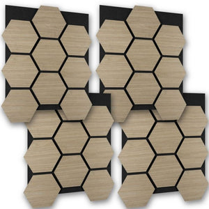 Akustikpaneele Sonic Shield Eiche dunkel 4er Set