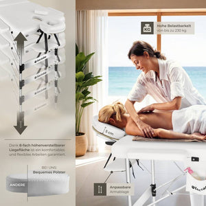 3 Zonen Massageliege Ko Tao weiss