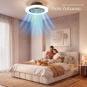 LED Deckenleuchte Storm mit Ventilator dimmbar schwarz