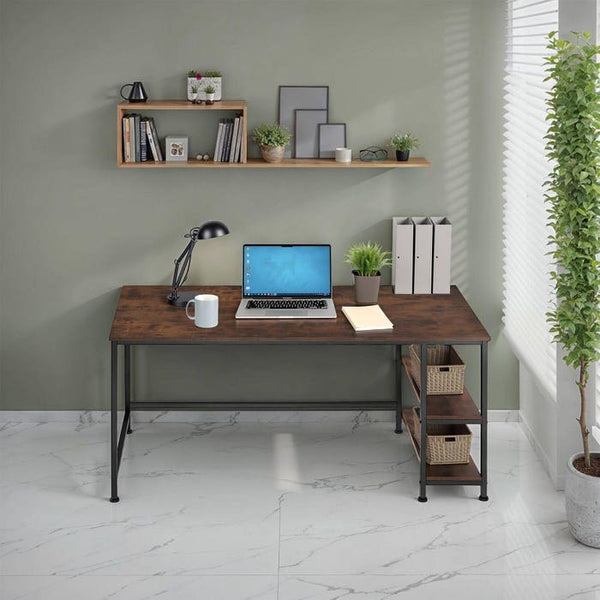 Computer-Schreibtisch Canton 120x60x75,5cm Industrial dunkelbraun