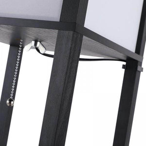 Stehleuchte Stehlampe E27 bis 40W Holz Schwarz