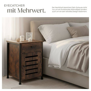 Nachttisch Waterford Industrial Holz dunkel, rustikal