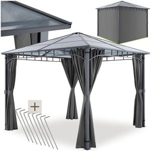 Gartenpavillon Caracas Aluminium wetterfest 3 x 3 m
