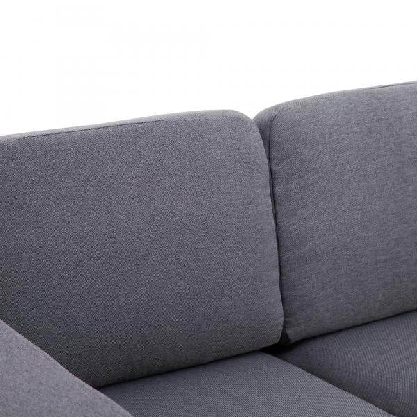 Polstersofa 3-Sitzer Stoffsofa dunkelgrau 200 x 82 x 78