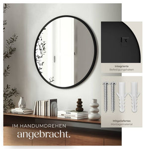 Runder Wandspiegel Fiona 80 cm