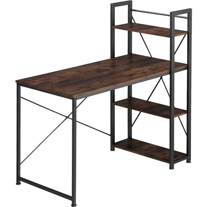 Computer-Schreibtisch Hershey Industrial Holz dunkel, rustikal