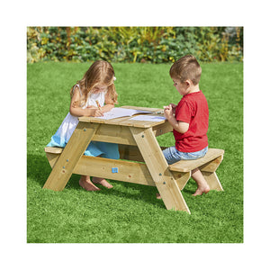 TP TOYS Early Fun Holz Picknick-Tisch & Sandkasten FSC