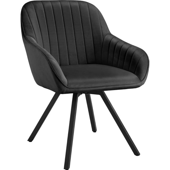 Fauteuil pivotant Snug noir à l'unité