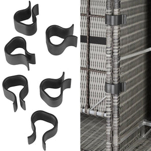 Rattan Lounge San Domino hellgrau/dunkelgrau