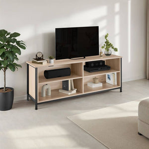 Sideboard Navan 147x41x60,5cm Industrial Holz hell, Eiche Sonoma