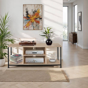 TV-Regal Denver Industrial Holz hell, Eiche Sonoma 120 cm