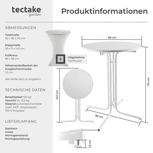 Stehtisch Eren weiss pro Stück