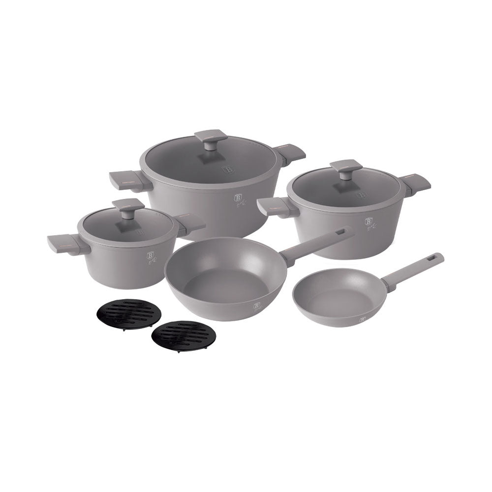 Berlinger Haus 10-teiliges Kochgeschirr-Set matt Taupe Collection