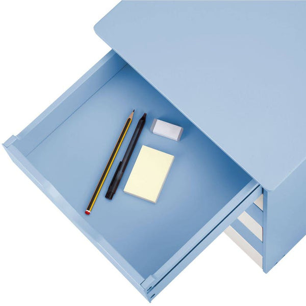 Kinderschreibtisch und Rollcontainer, blau