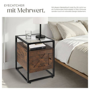 Nachttisch Kidderminster 40x43x60,5cm Industrial dunkelbraun