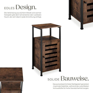 Beistellschrank Durham Industrial Holz dunkel, rustikal