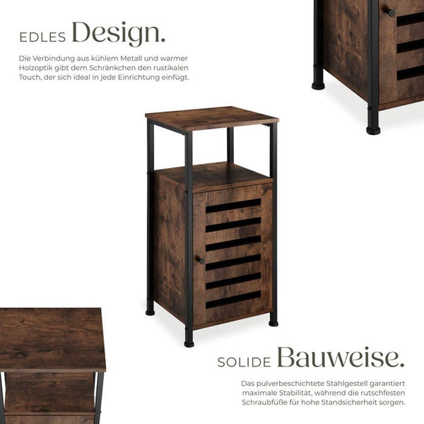 Beistellschrank Durham Industrial Holz dunkel, rustikal