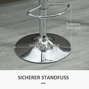 2er Set Barhocker höhenverstellbar weiss